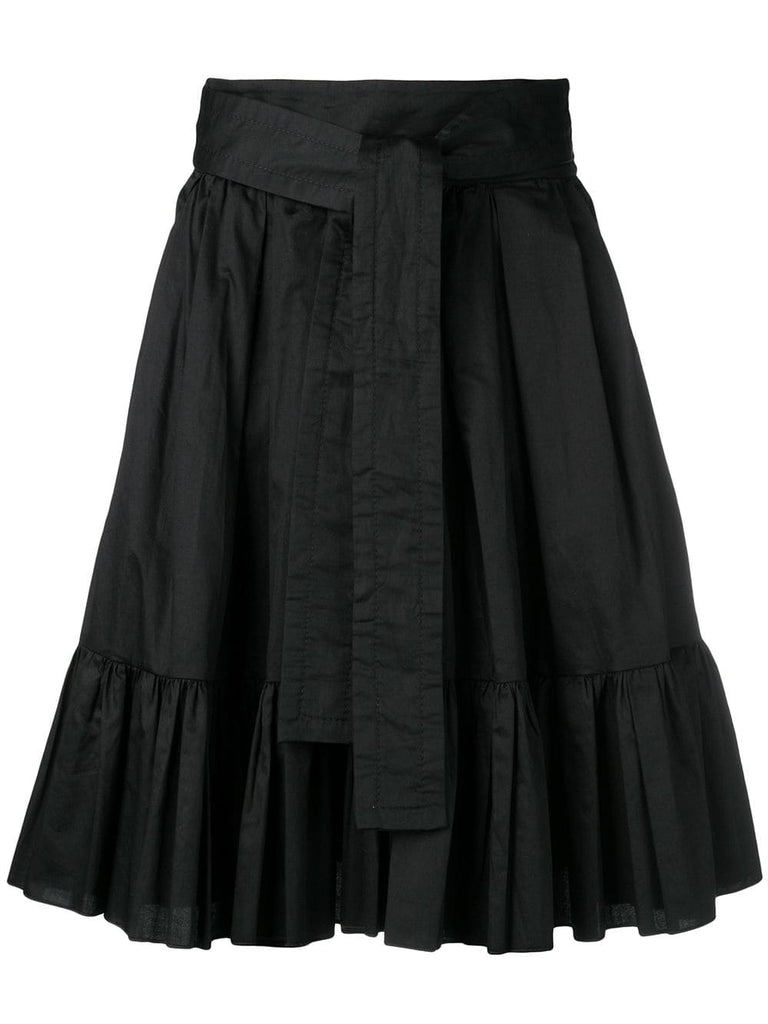 flared pleated skirt