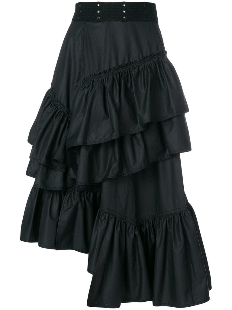 flared ruffle skirt