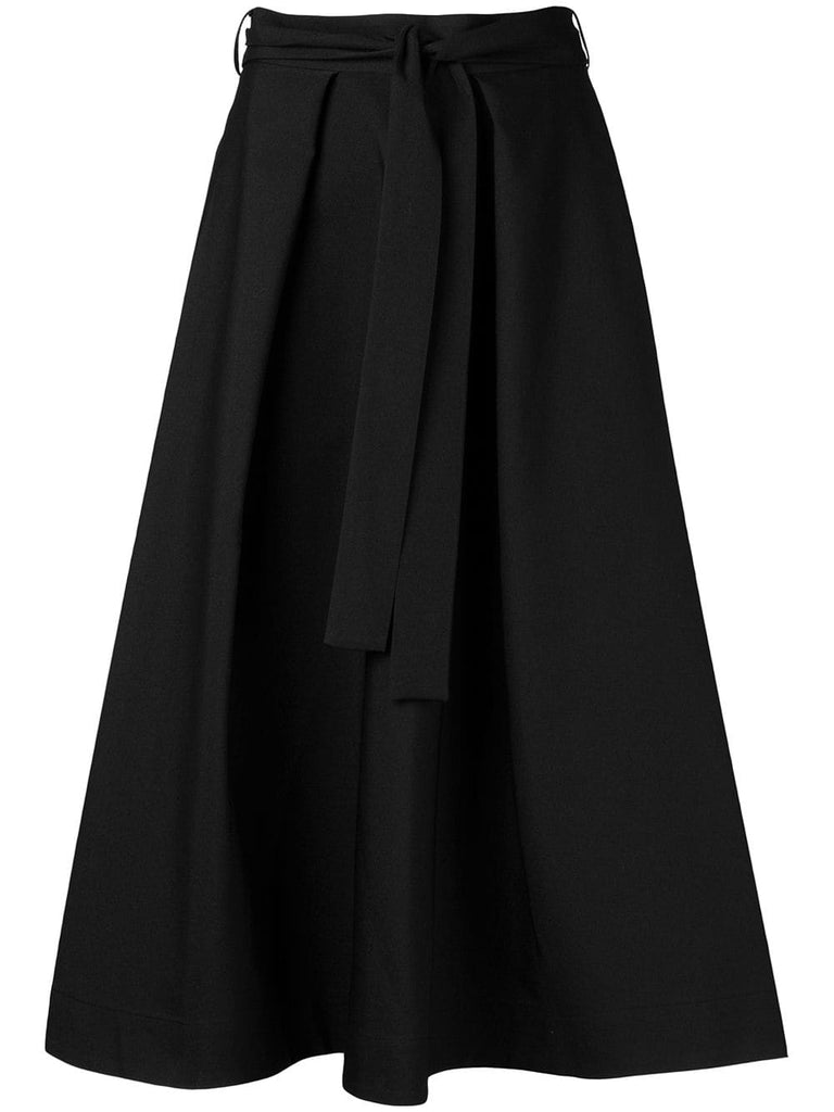 high-waisted midi skirt