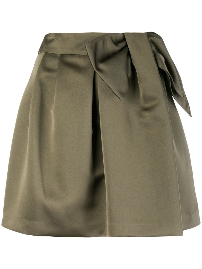 bow detail mini skirt