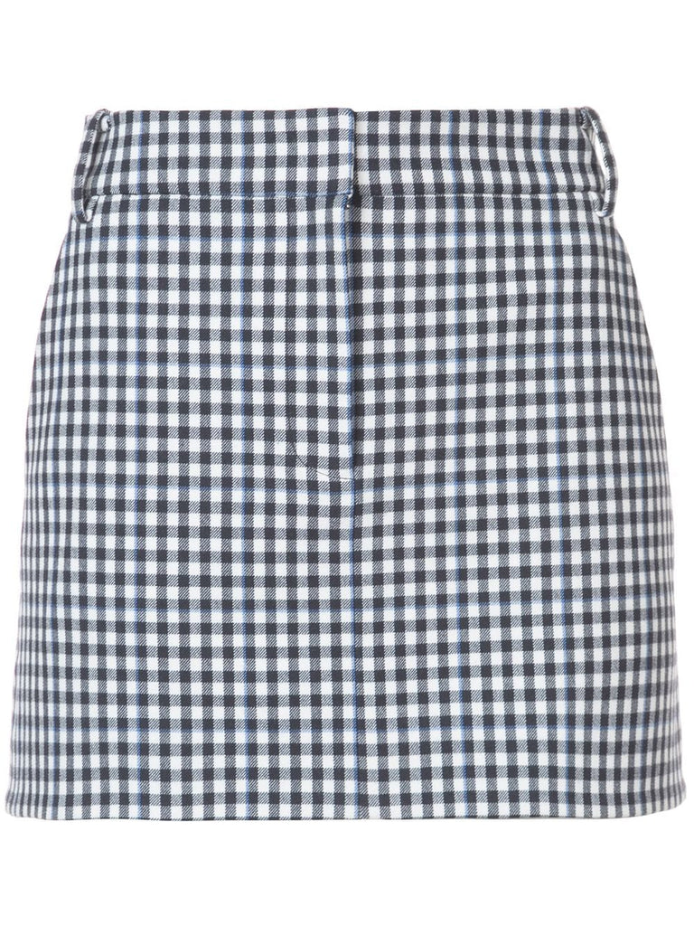 Gingham mini skirt