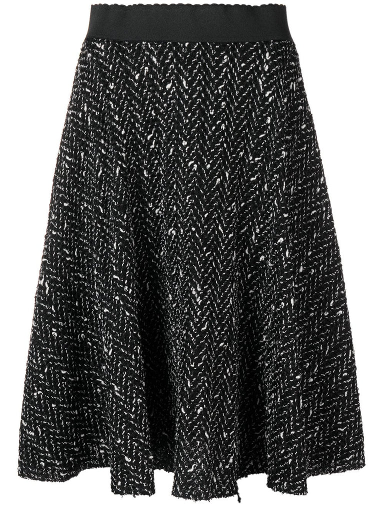 pleated knit skirt