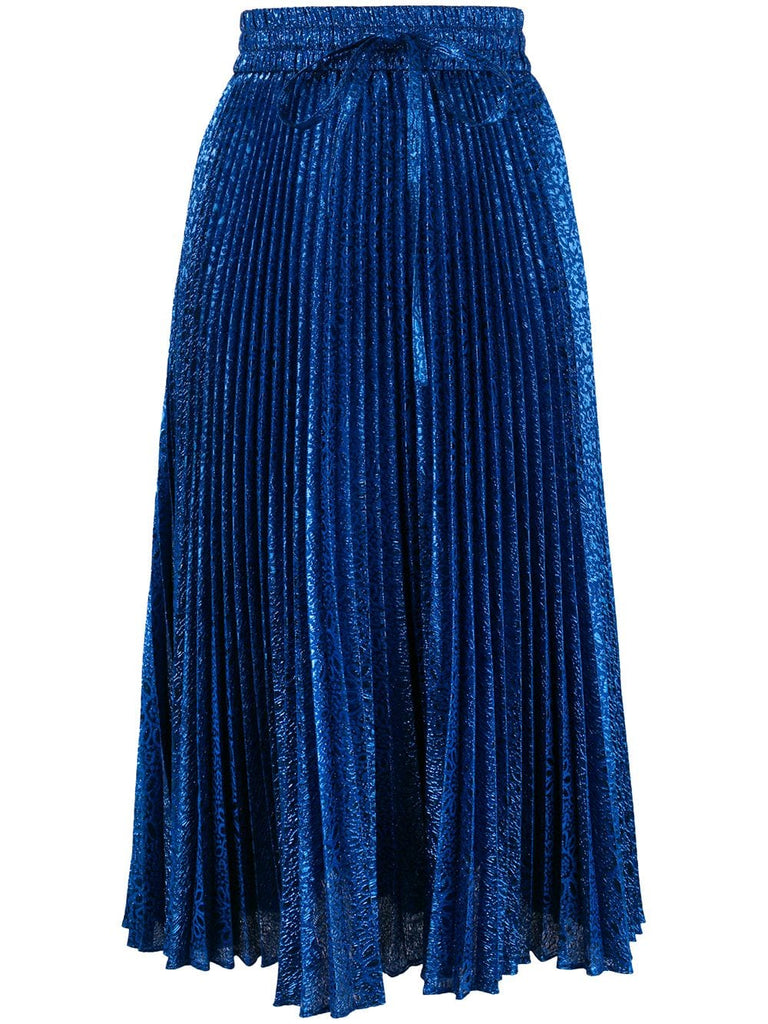 pleated lurex skirt