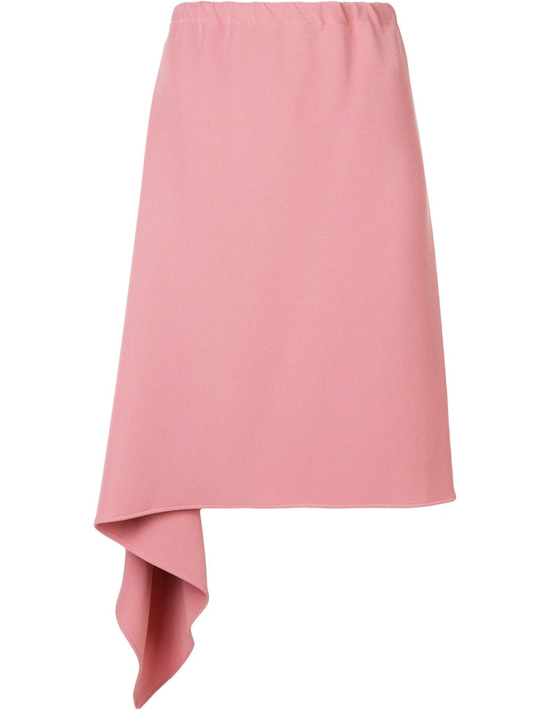 draped hem asymmetric skirt