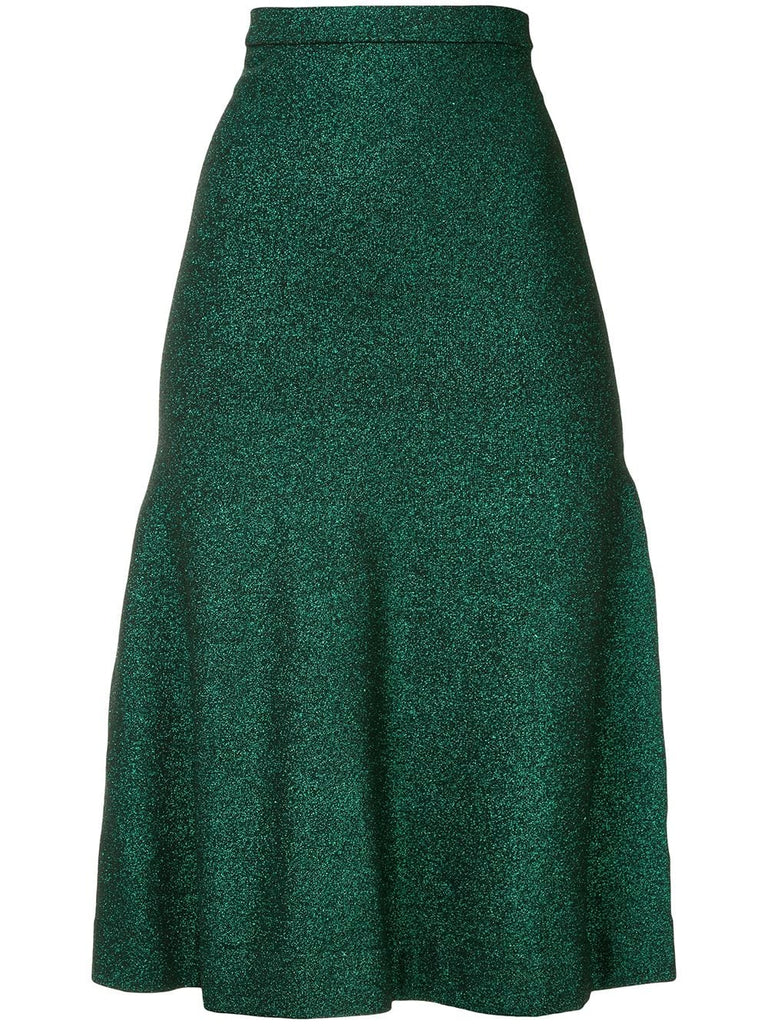 Allude Metallic Knit Skirt