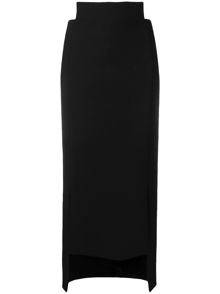 fitted asymmetric skirt