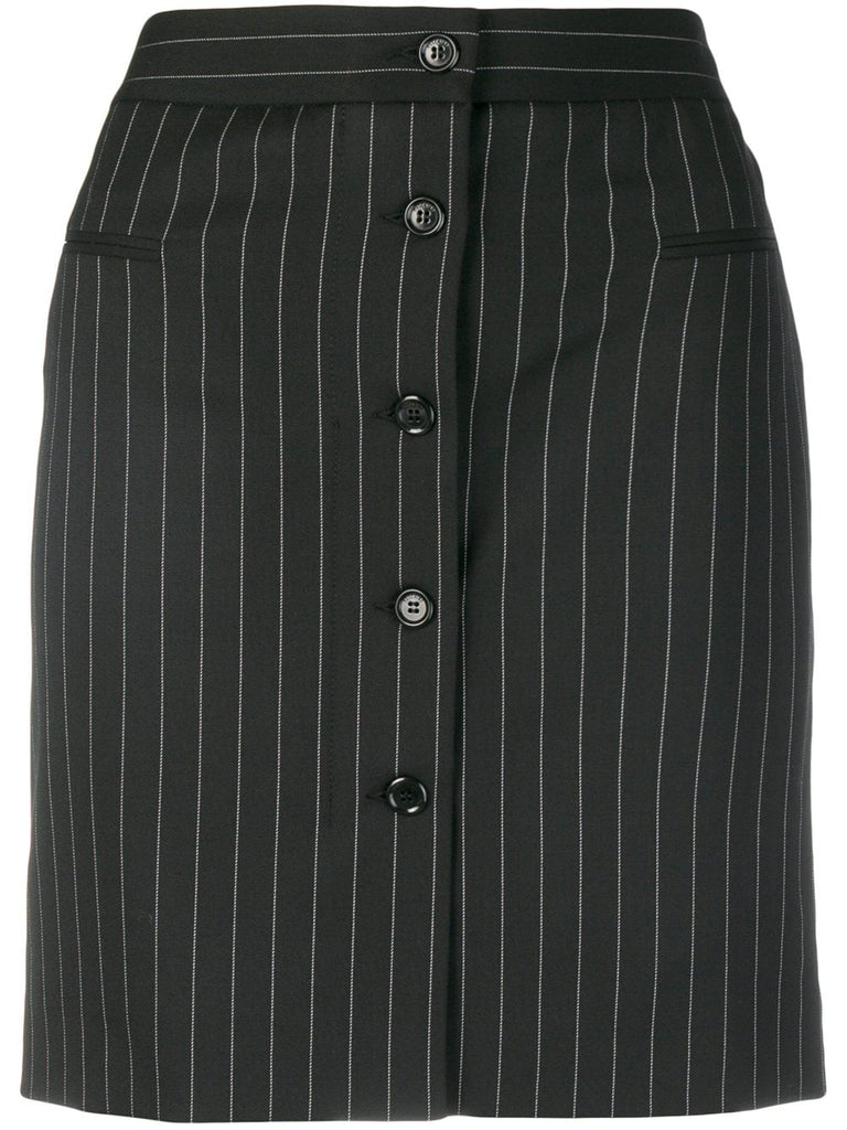 pinstripe mini skirt