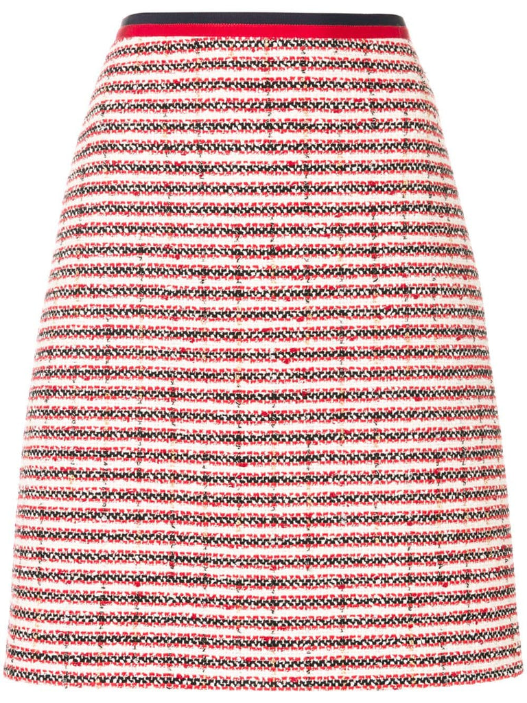 striped tweed skirt