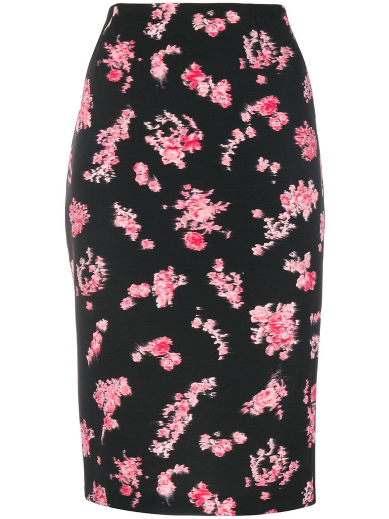 floral-print pencil skirt