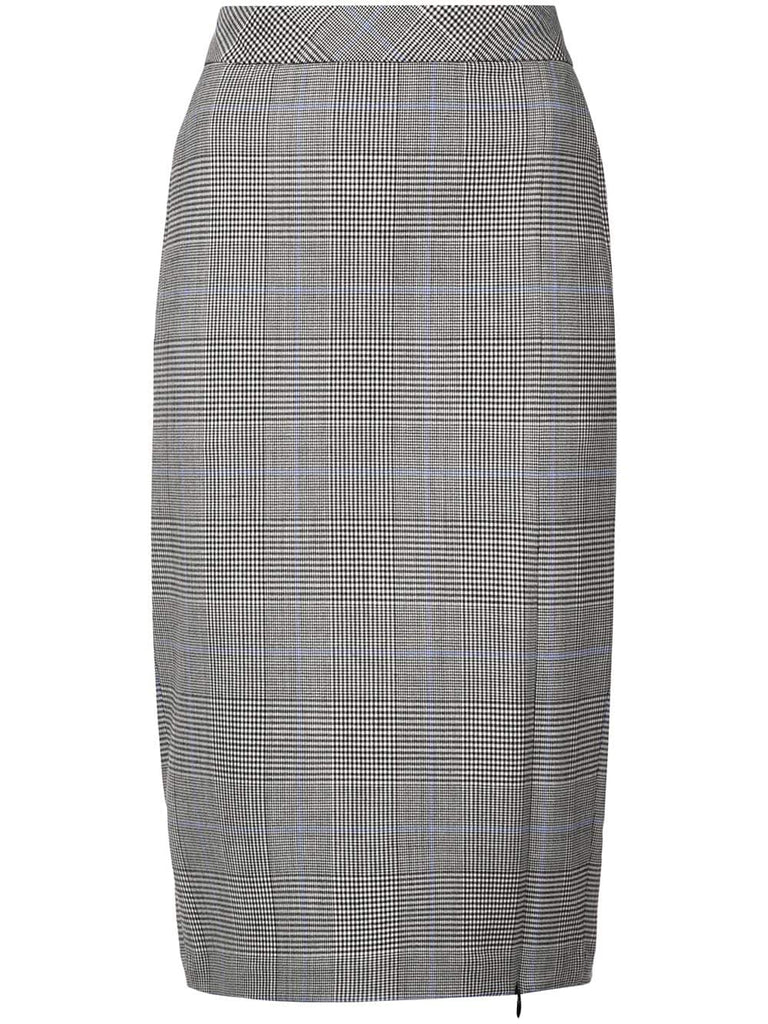 windowpane check skirt