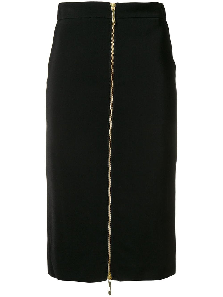 zipped pencil skirt