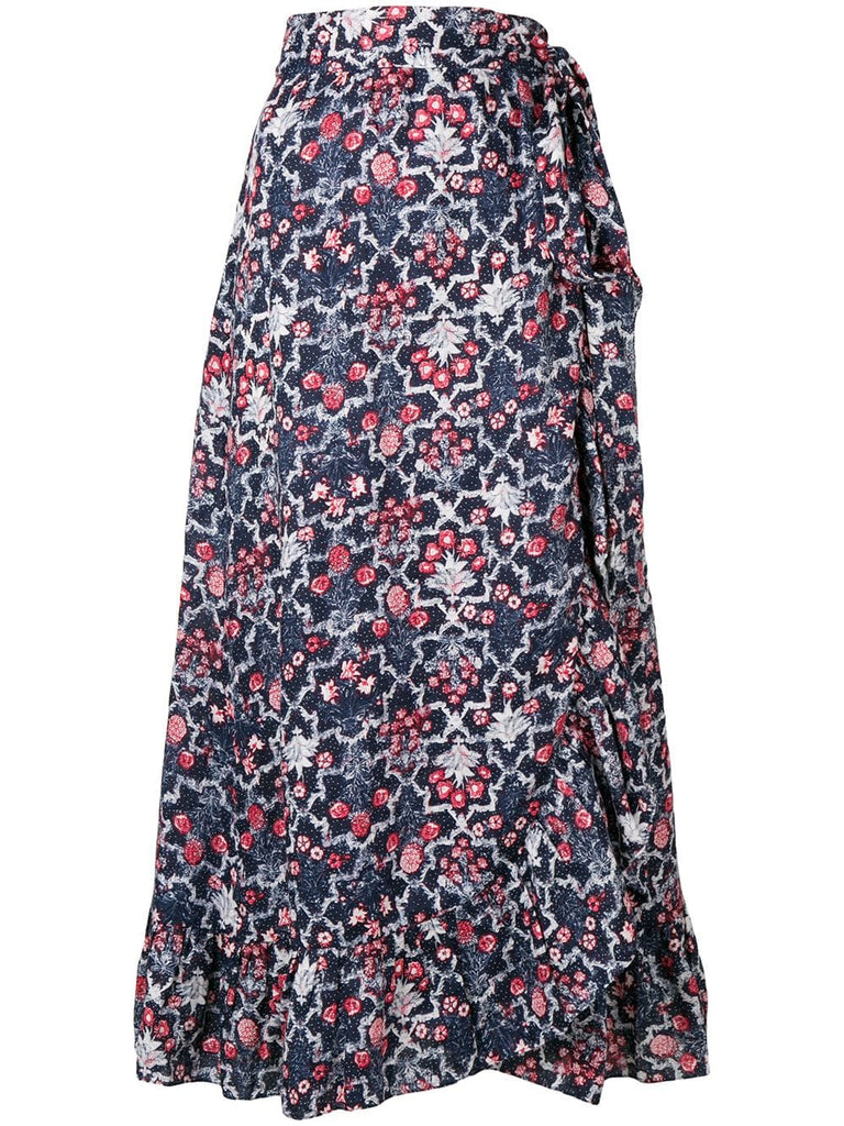 floral print full skirt