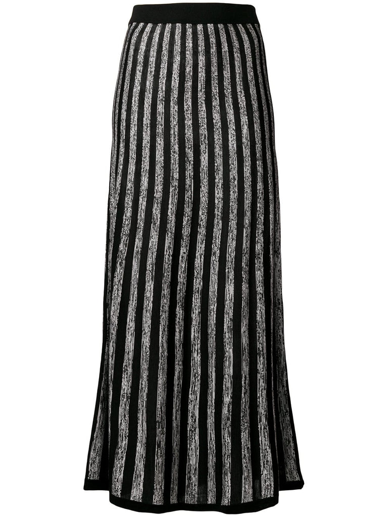 long striped skirt