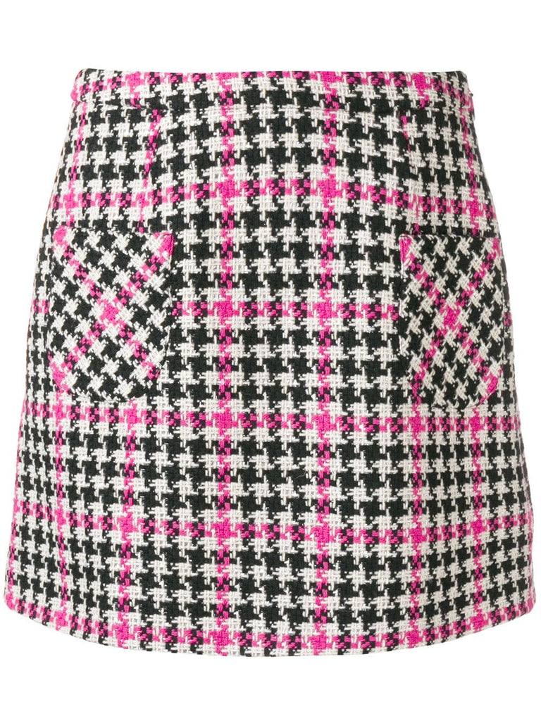 houndstooth mini skirt