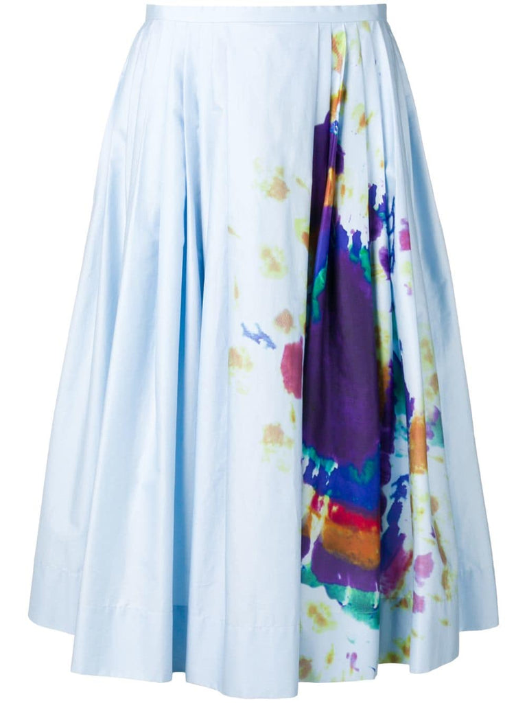 Rainbow Print Cotton Sateen Skirt