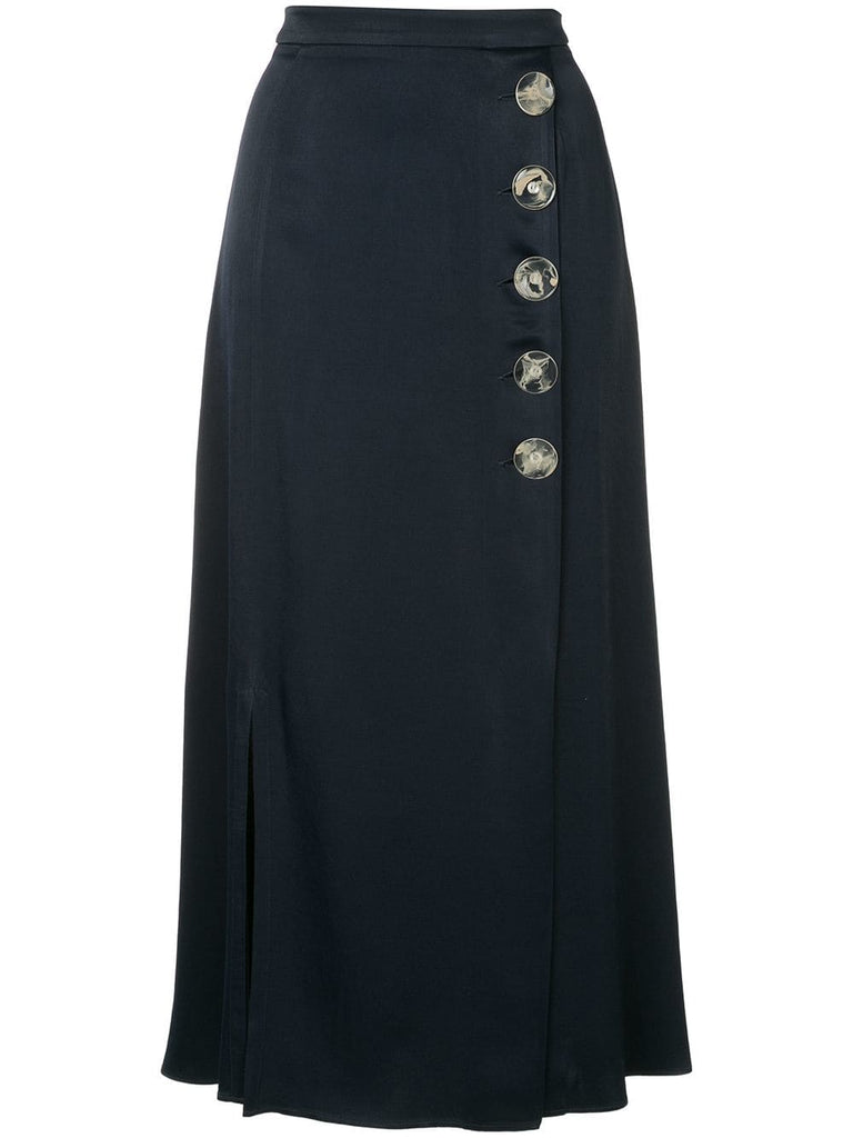 side buttons a-line skirt