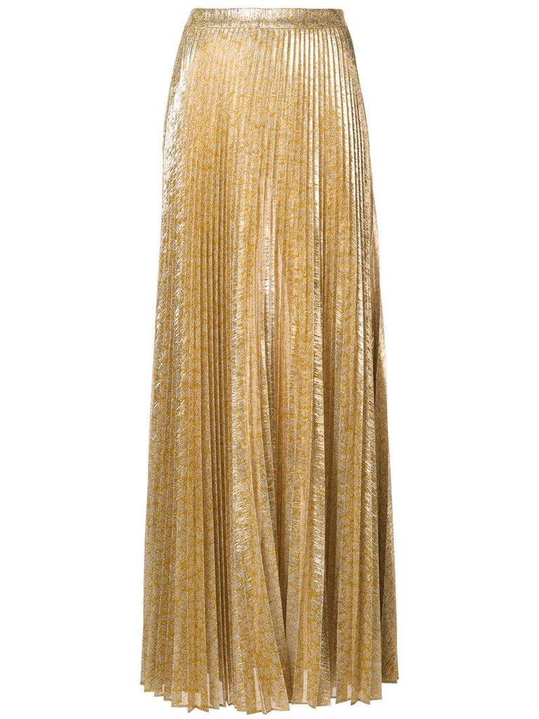 maxi pleated skirt