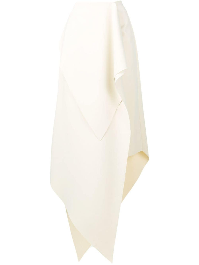 draped asymmetric skirt