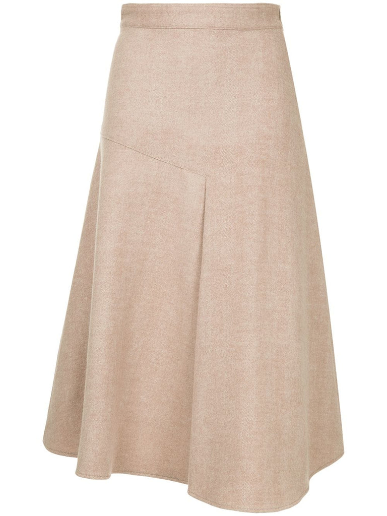 flared midi skirt