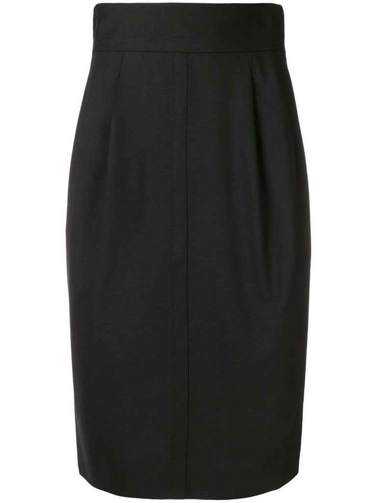 knee-length pencil skirt