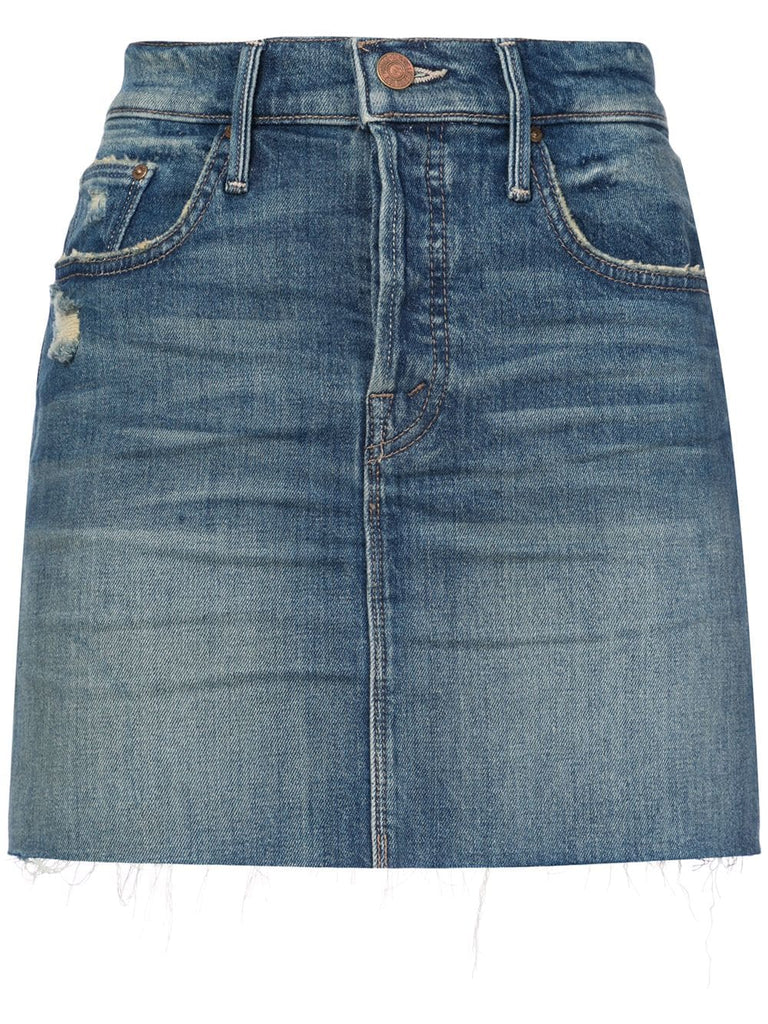 denim mini skirt