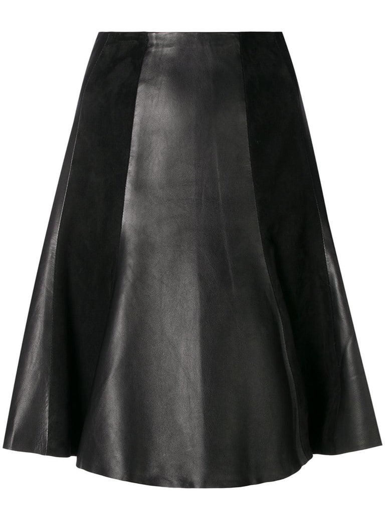 paneled A-line skirt