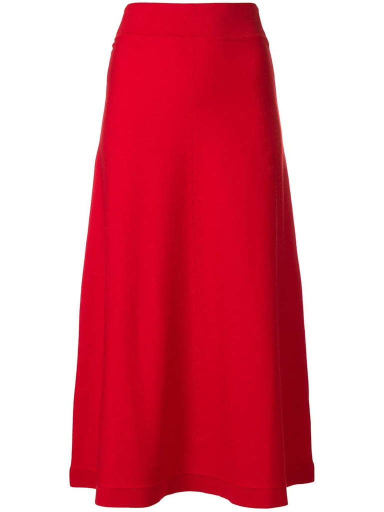 flared midi skirt