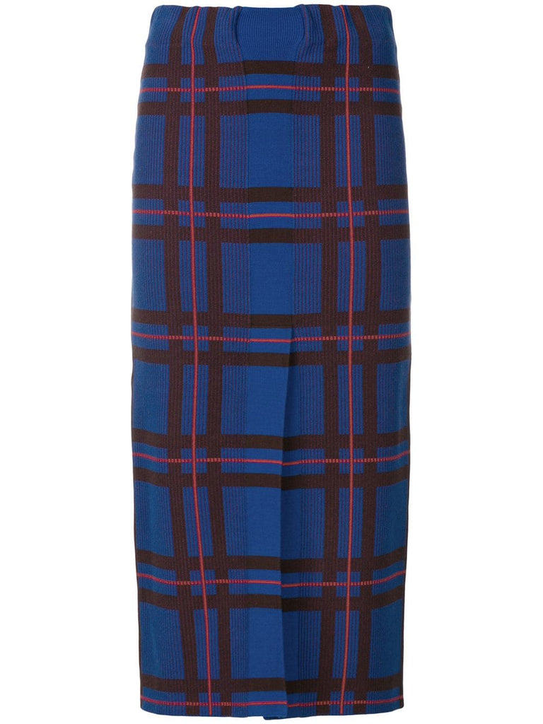 Motion slit front tartan skirt