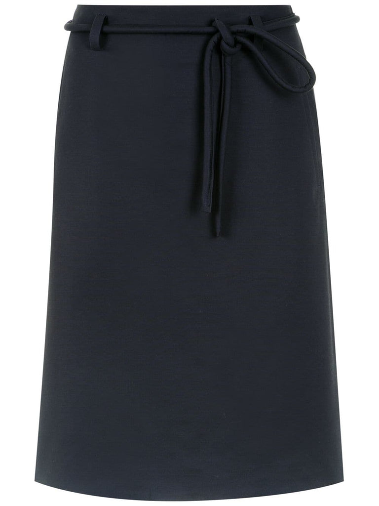 tie detail straight skirt