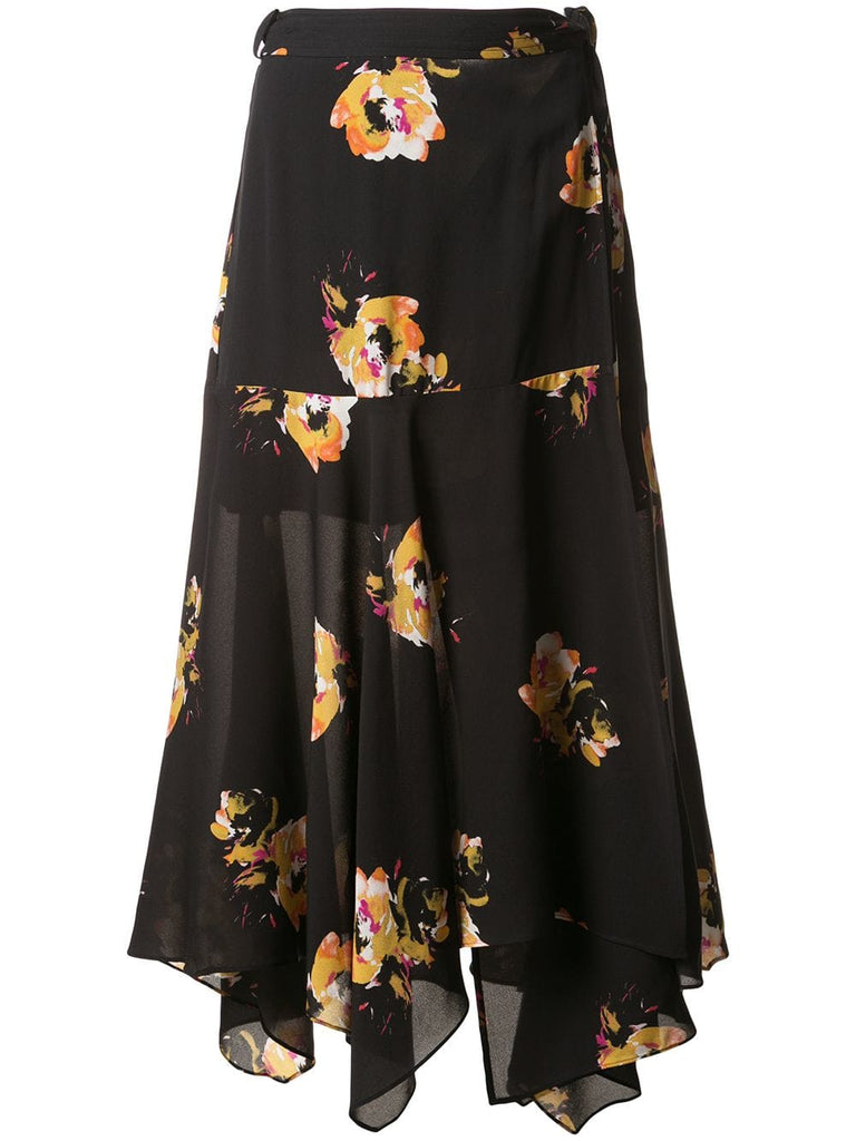 floral wrap skirt