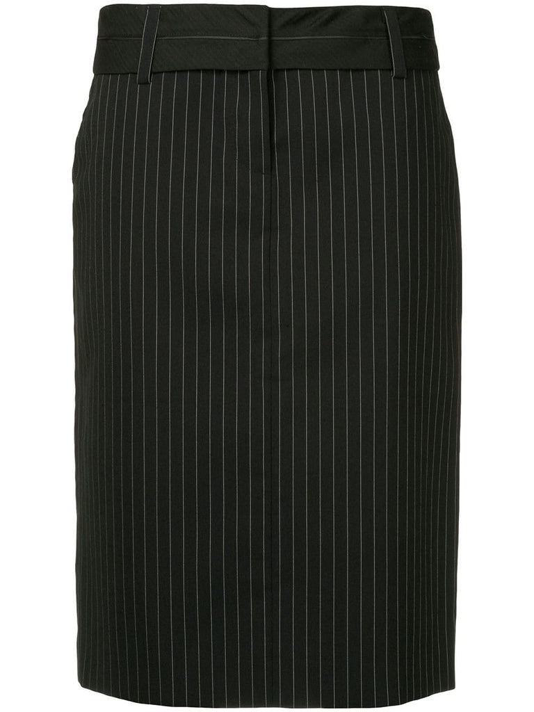 straight pinstripe skirt