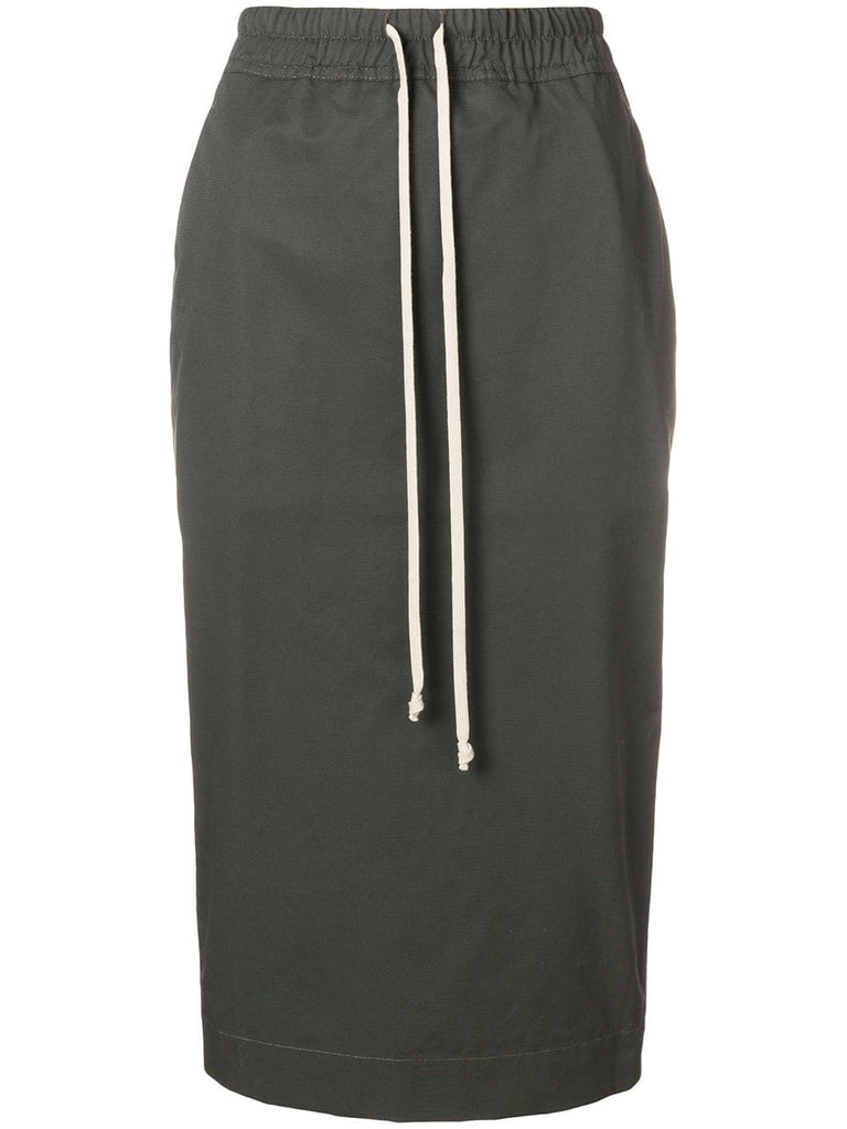 drawstring pencil skirt