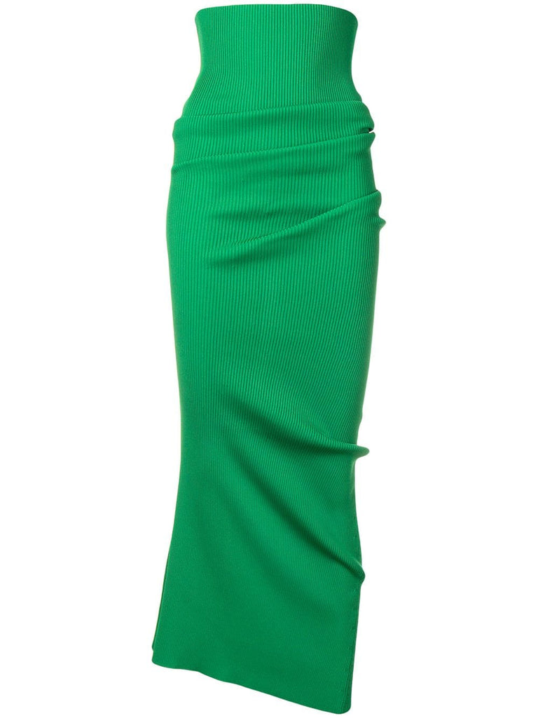 extreme high waist ribbed skirt