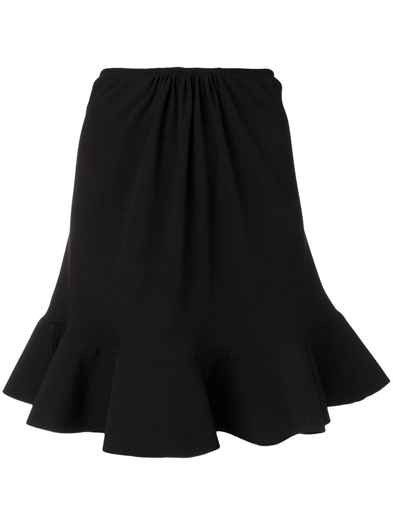 high-waisted ruffle skirt