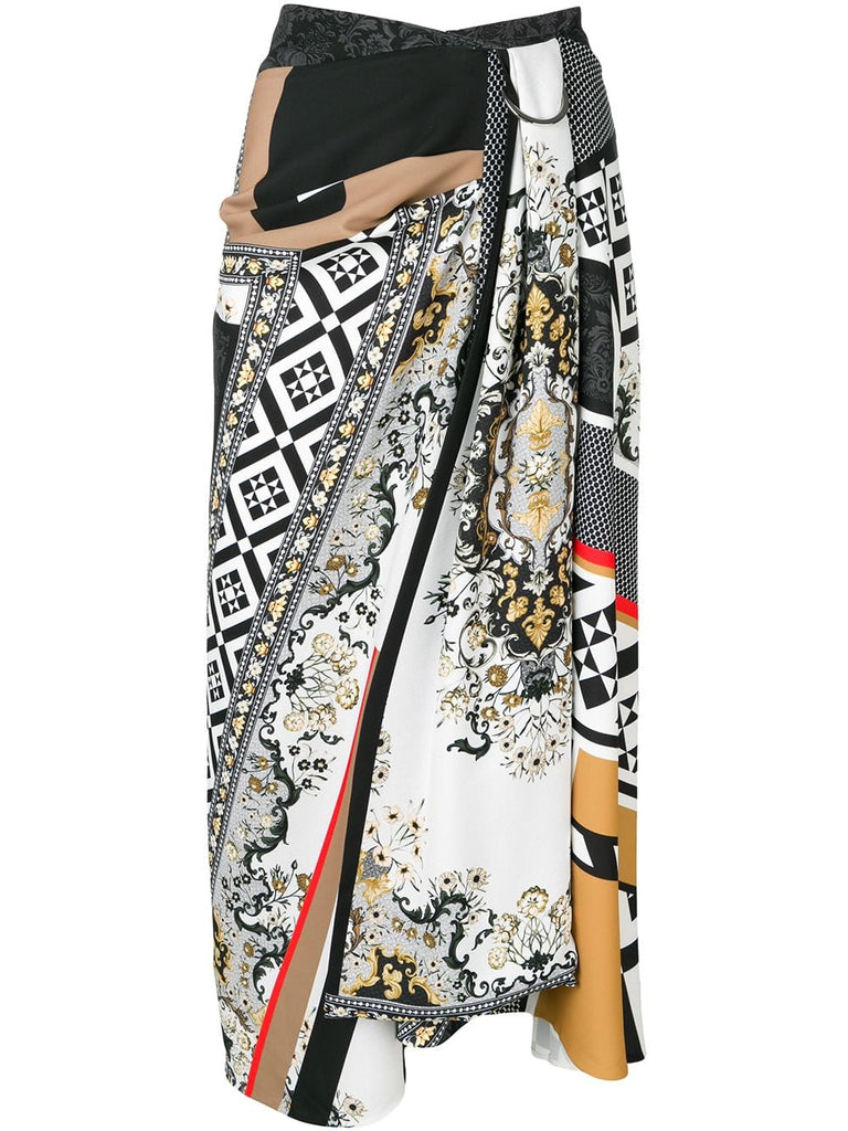 abstract print skirt