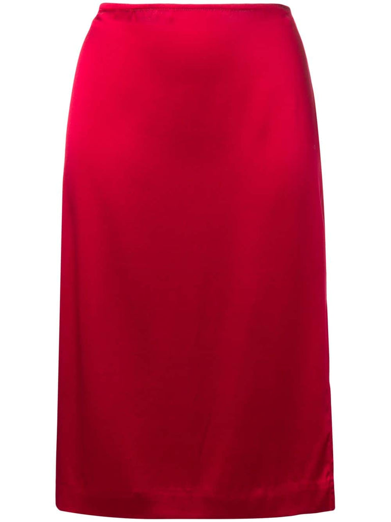 side-slit midi skirt