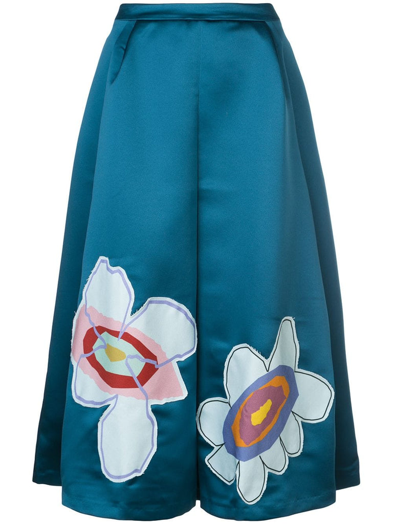 flower patch midi skirt