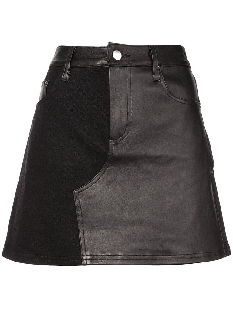 contrast mini skirt