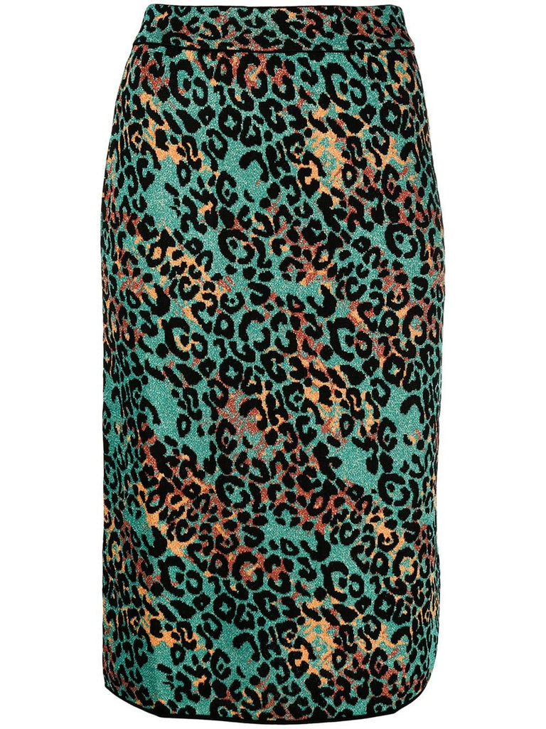 cheetah printed pencil skirt