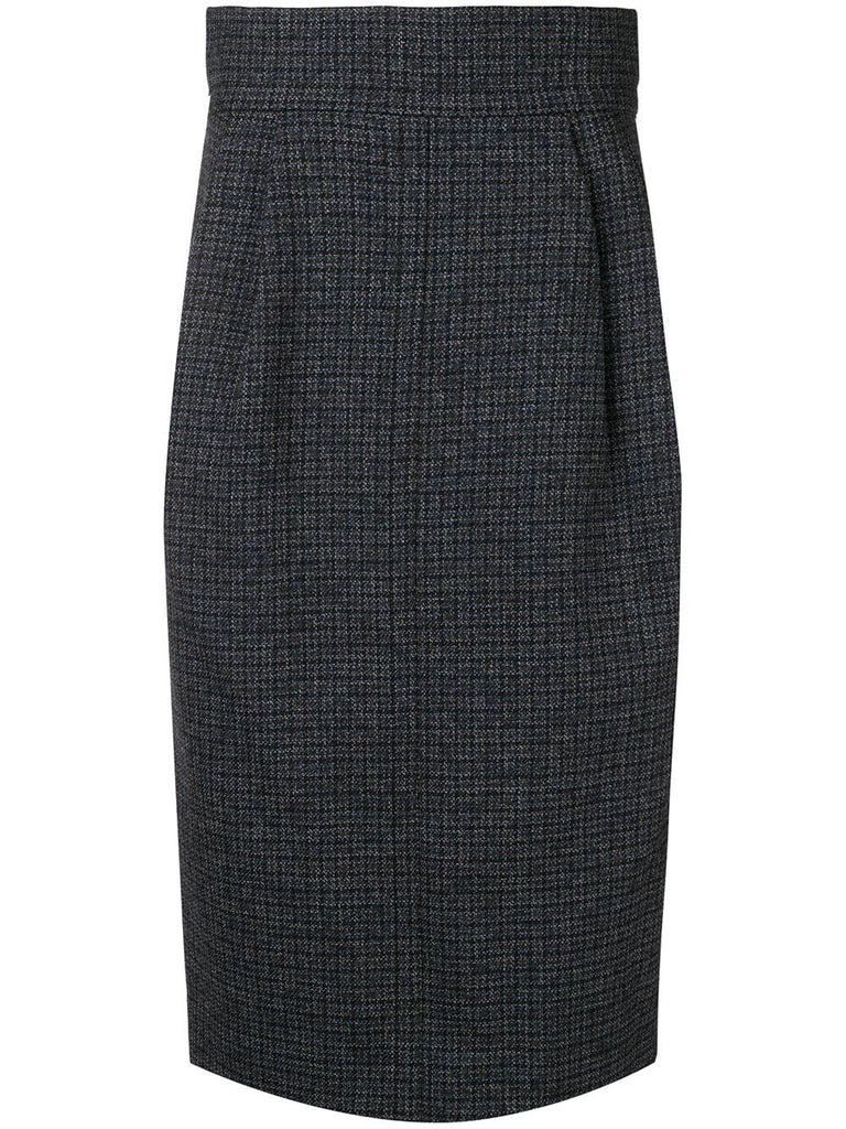 embroidered pencil skirt