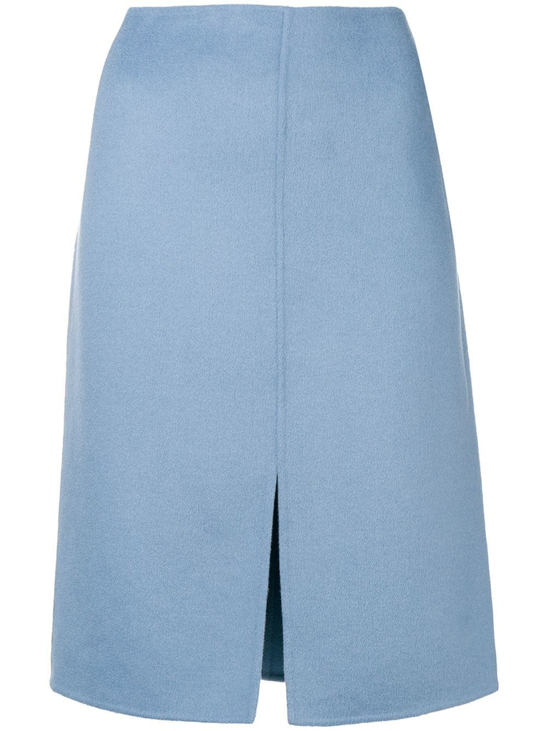 slit front midi skirt