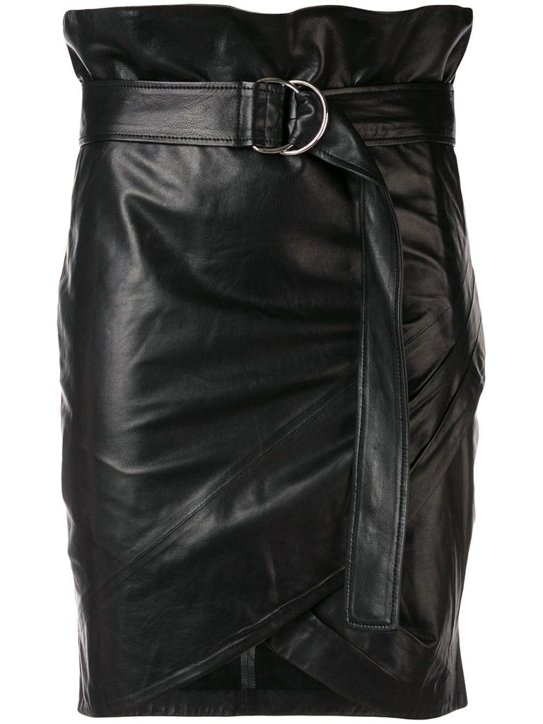 belted fitted skirt