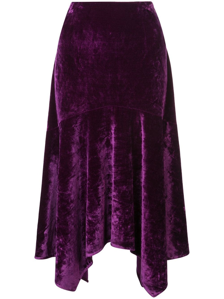 stretch velvet skirt