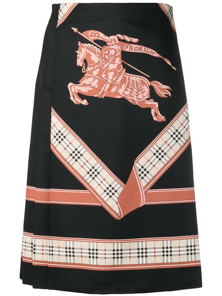 Archive scarf print skirt