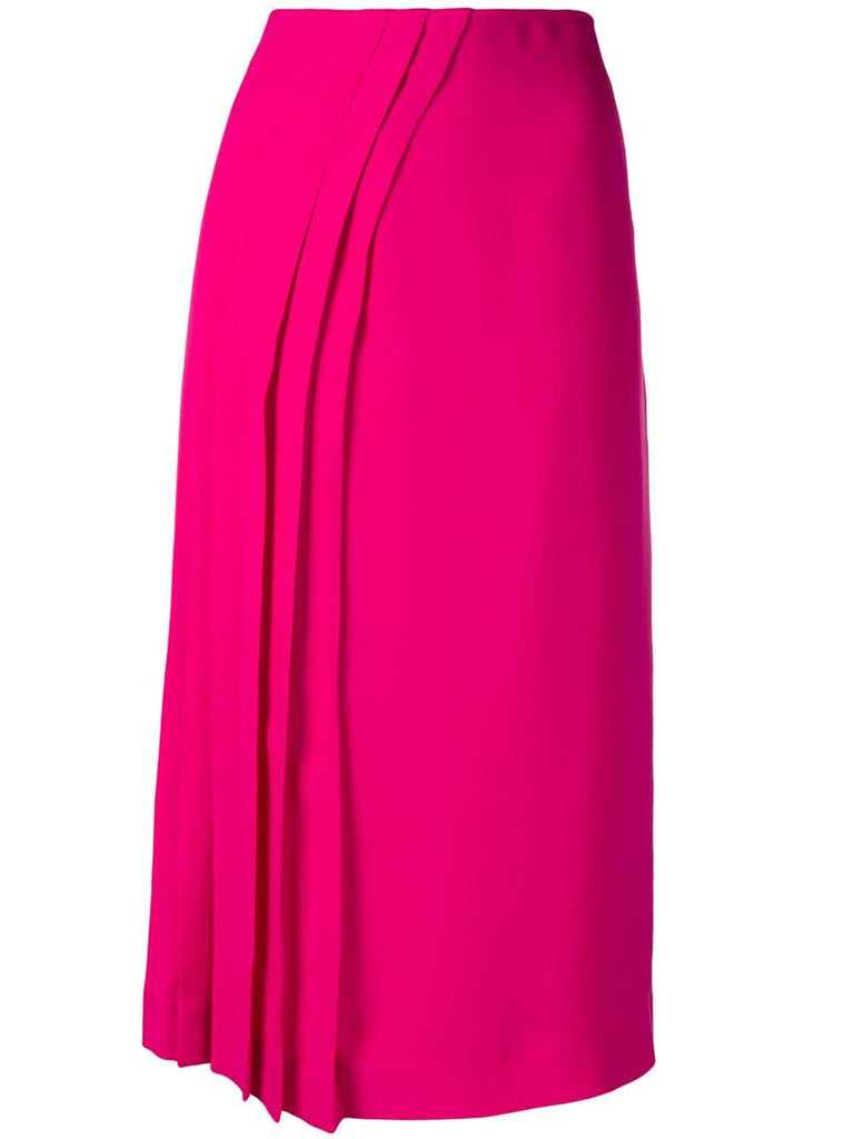 high rise pleated skirt