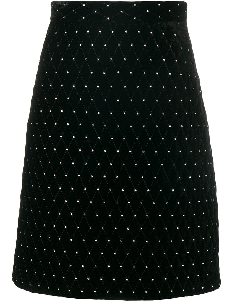 diamond quilted skirt