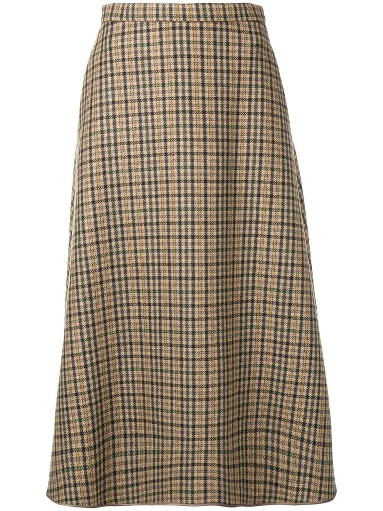 tartan A-line skirt