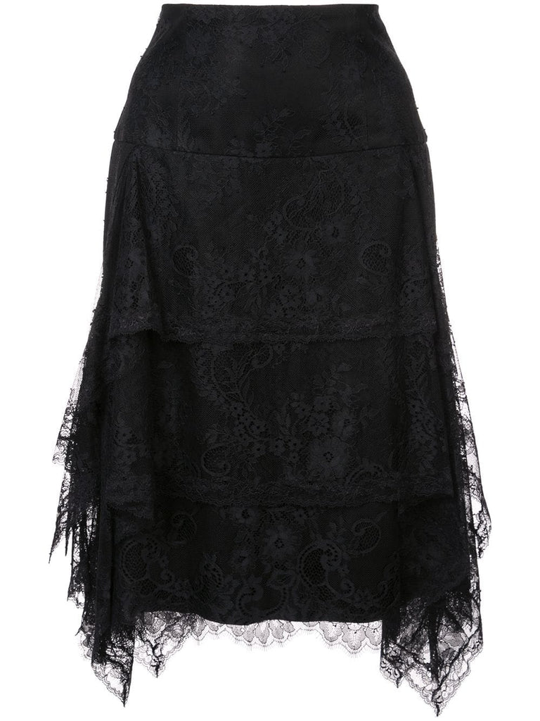 lace ruffle skirt