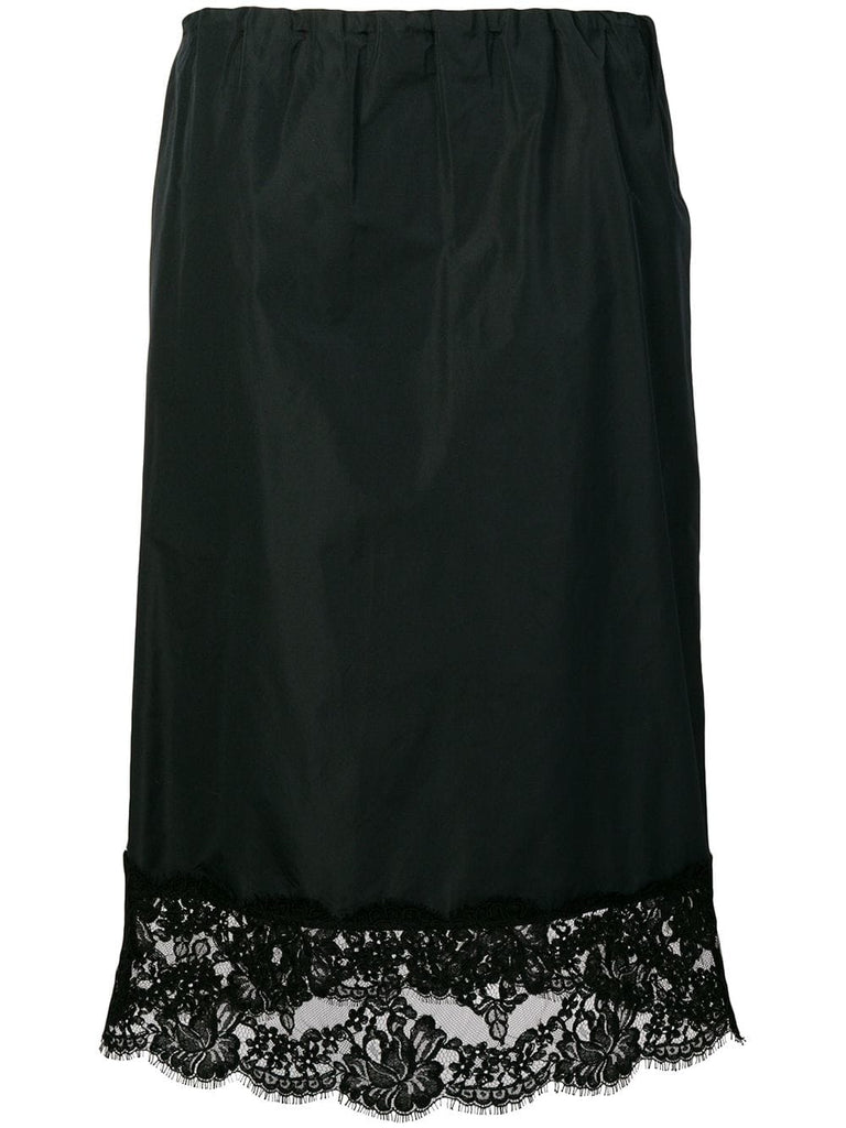 lace-panelled skirt