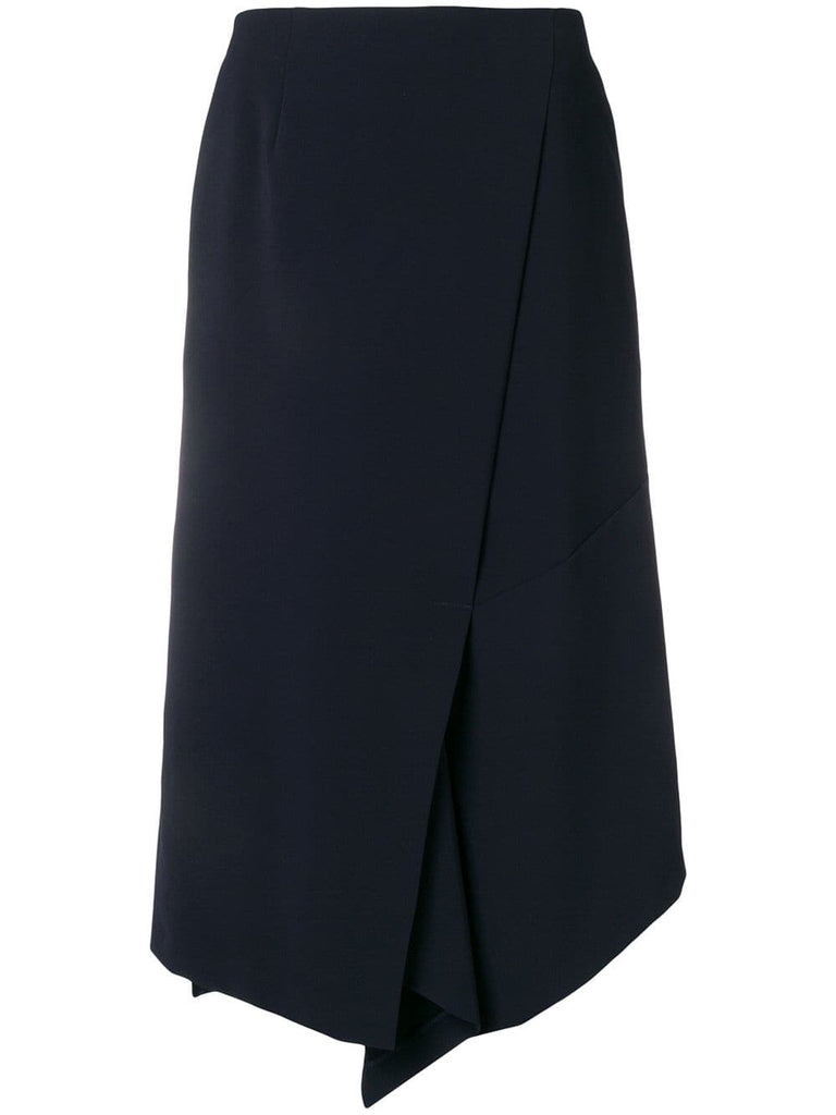 asymmetric wrap midi skirt